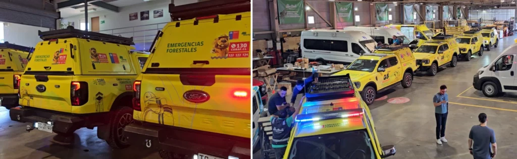 Camionetas 4x4 para emergencias forestales